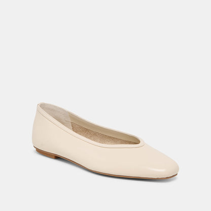 CARET Bone Leather Pointed-Toe Ballet Flats | Dolce Vita