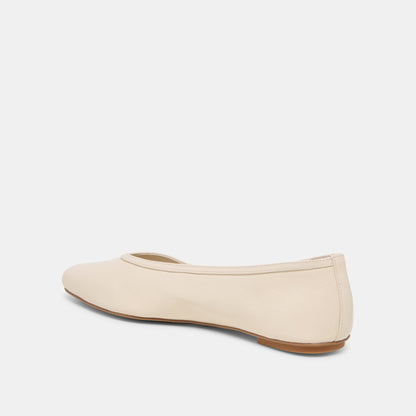CARET Bone Leather Pointed-Toe Ballet Flats | Dolce Vita
