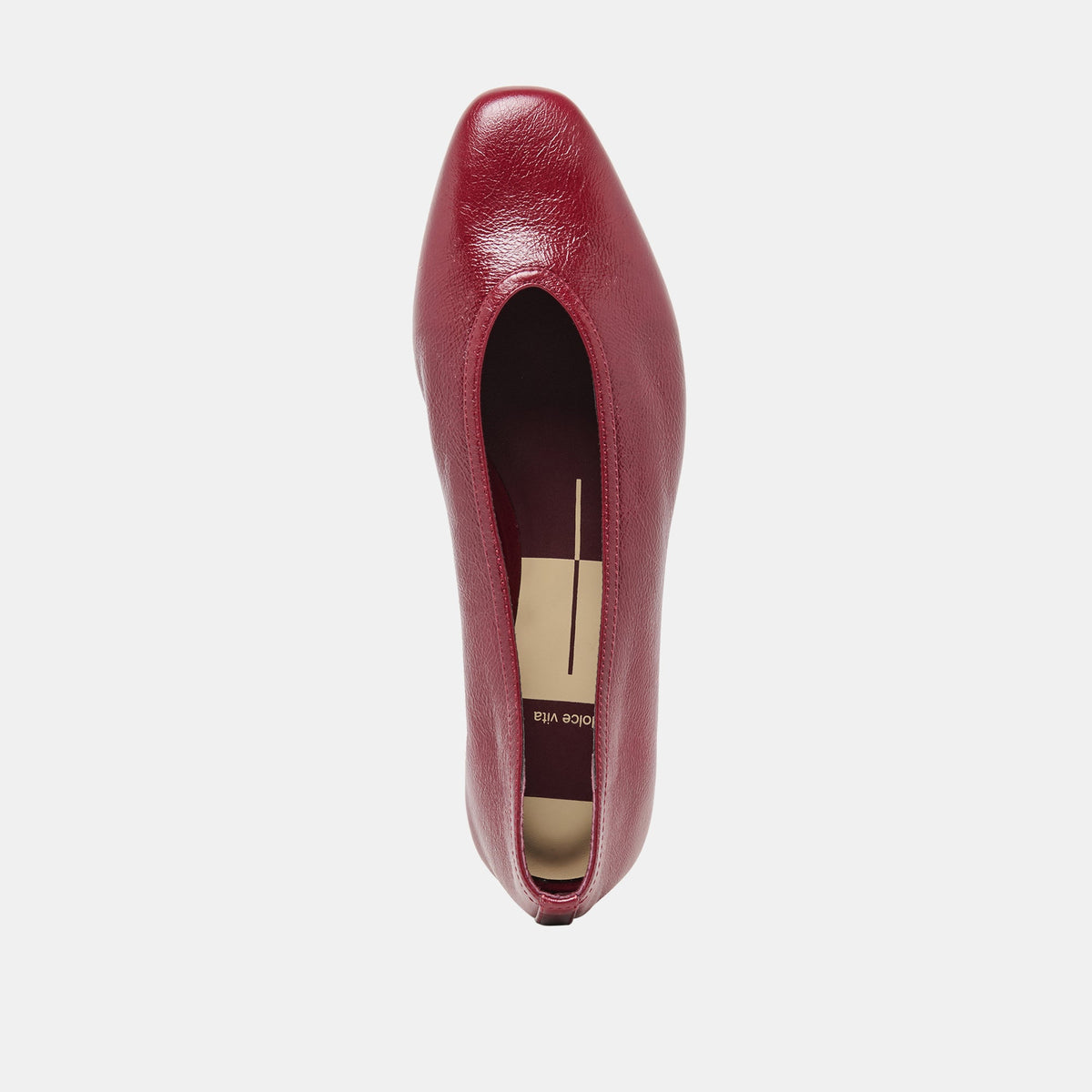 CARET Garnet Leather Pointed-Toe Ballet Flats | Dolce Vita