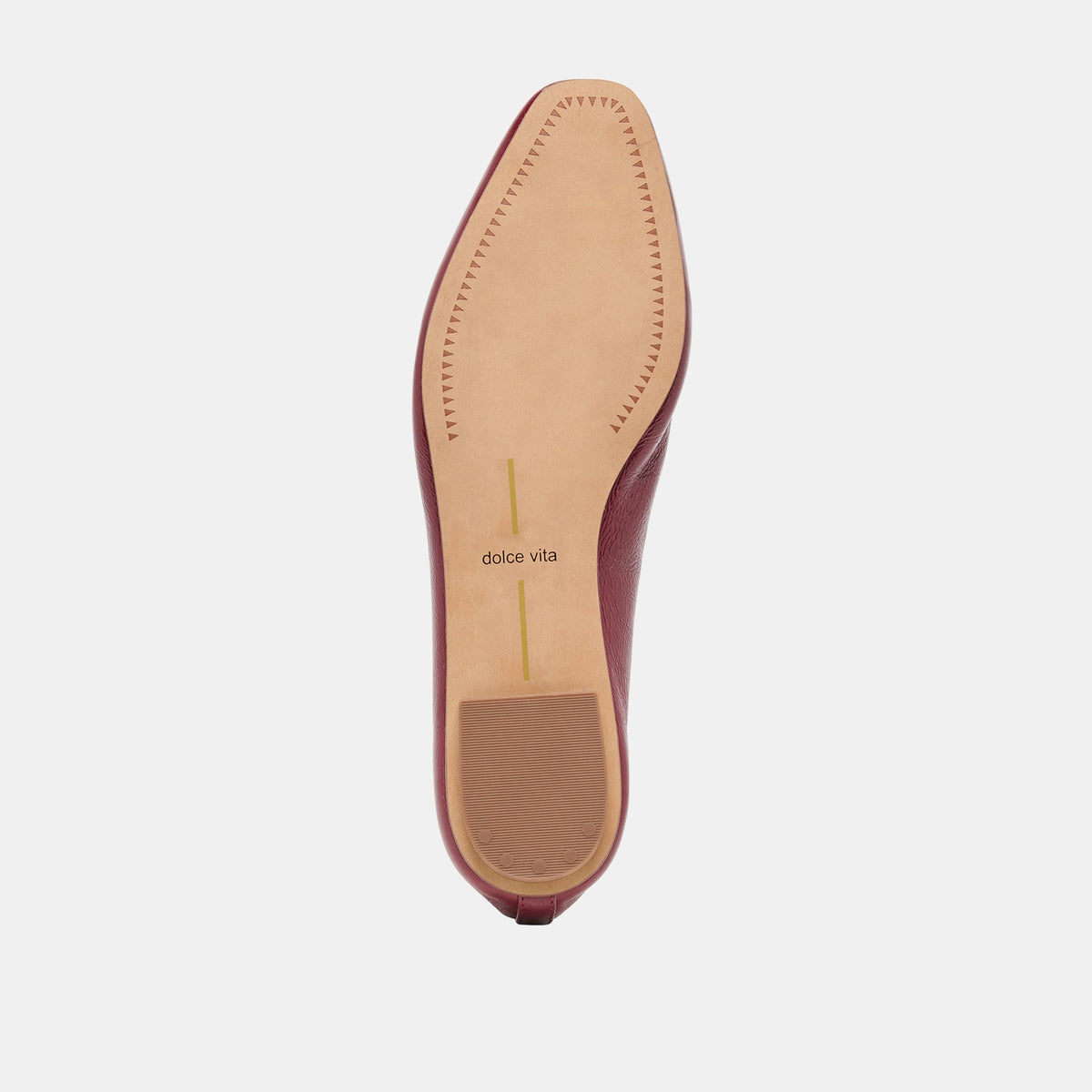 CARET Garnet Leather Pointed-Toe Ballet Flats | Dolce Vita
