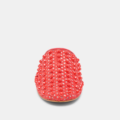 Rova Bead Chili Beaded Mesh Flats | Dolce Vita