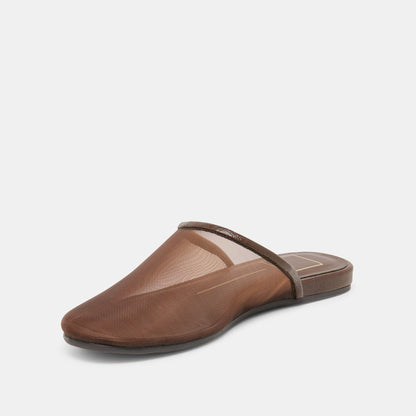 Geni Chocolate Mesh Flats | Dolce Vita