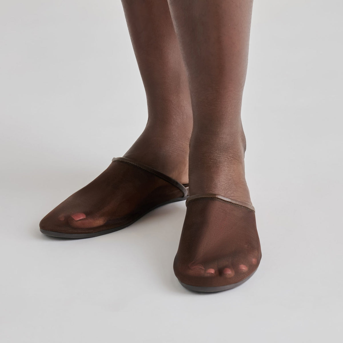Geni Chocolate Mesh Flats | Dolce Vita