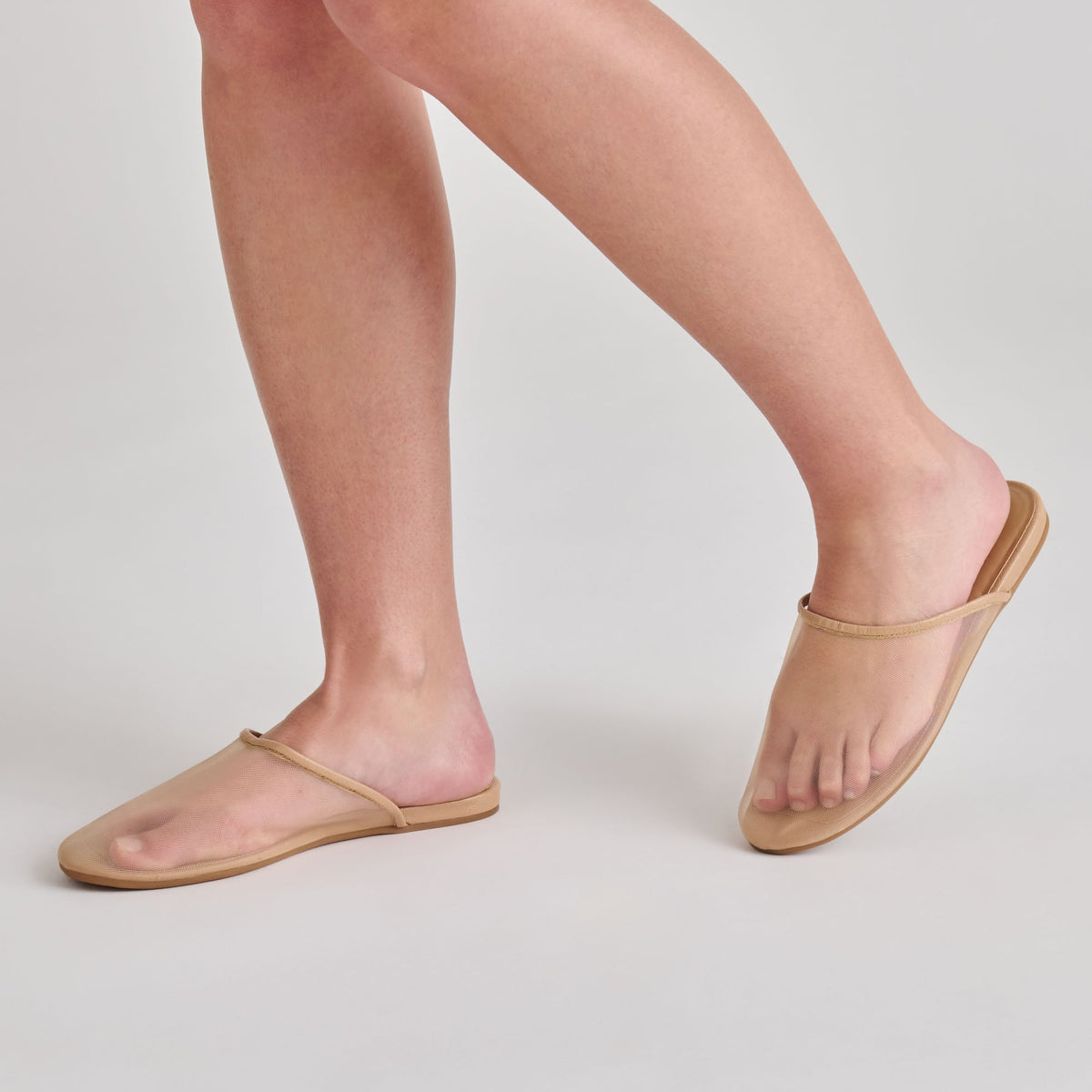 Geni Lt Tan Mesh Flats | Dolce Vita