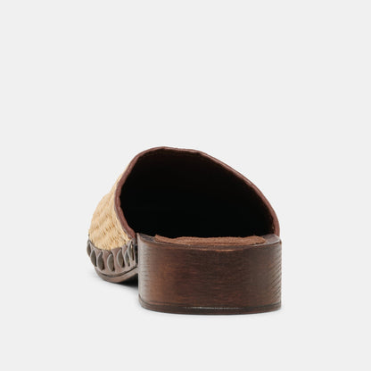 Alanis Lt Natural Raffia Flats | Dolce Vita