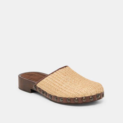 Alanis Lt Natural Raffia Flats | Dolce Vita