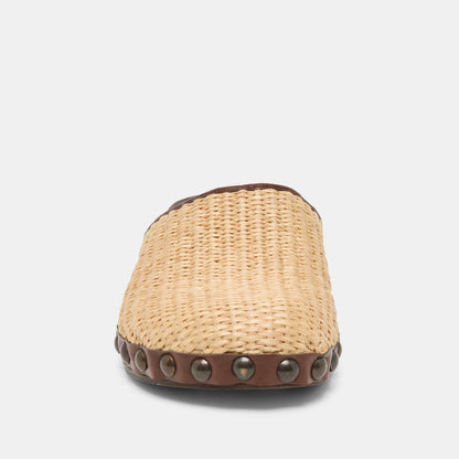 Alanis Lt Natural Raffia Flats | Dolce Vita