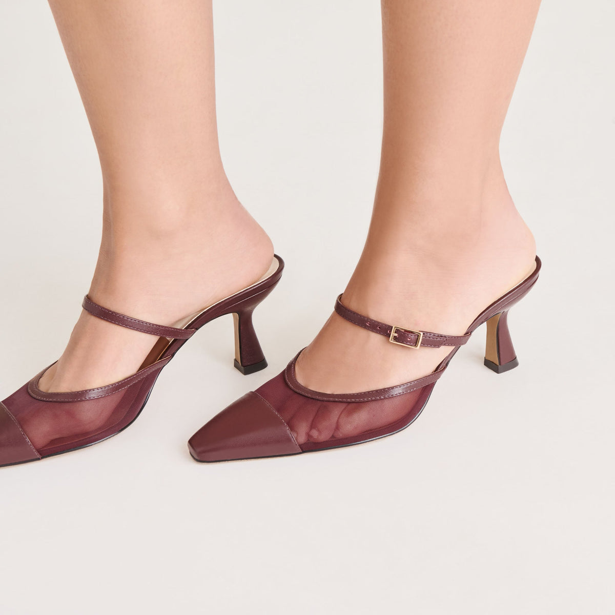 Loyd Burgundy Mesh Heels | Dolce Vita