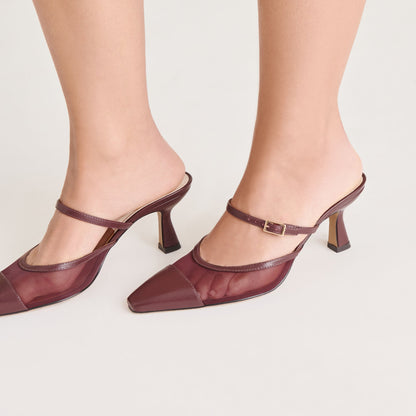 Loyd Burgundy Mesh Heels | Dolce Vita