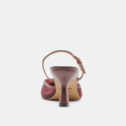 Loyd Burgundy Mesh Heels | Dolce Vita