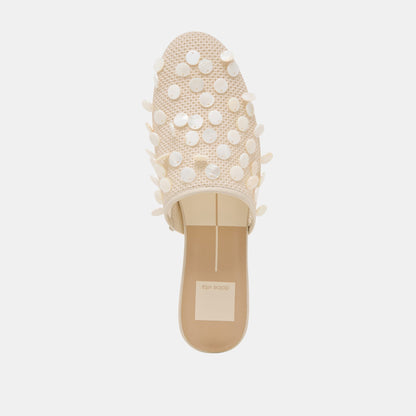 Rova Bead Ivory Disc Mesh Flats | Dolce Vita