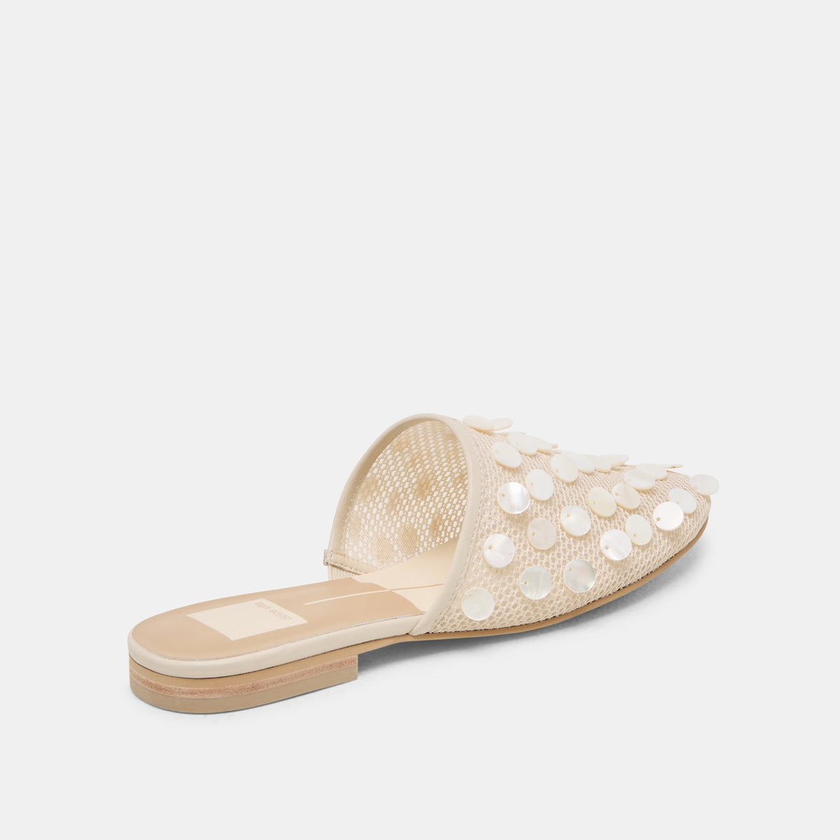 Rova Bead Ivory Disc Mesh Flats | Dolce Vita