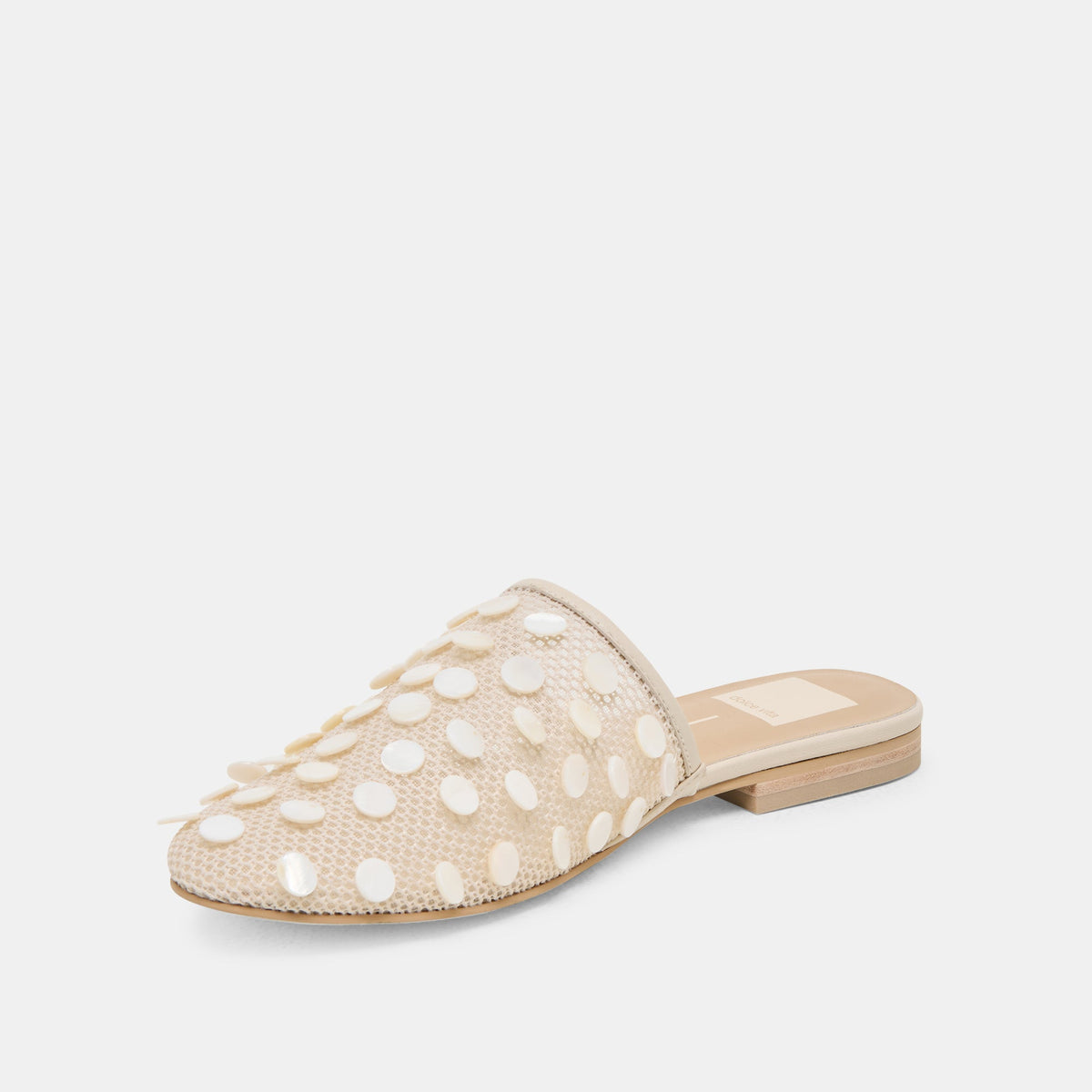 Rova Bead Ivory Disc Mesh Flats | Dolce Vita