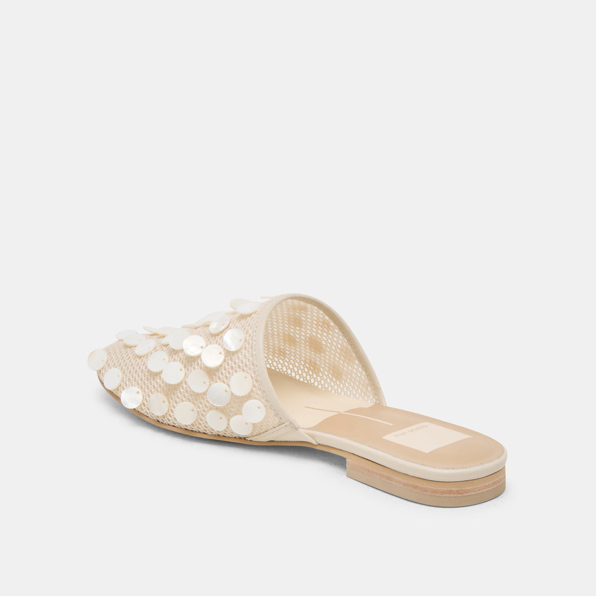 Rova Bead Ivory Disc Mesh Flats | Dolce Vita