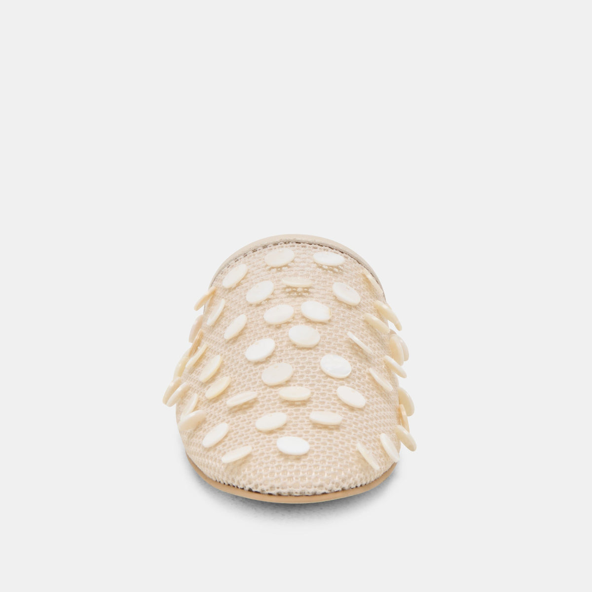Rova Bead Ivory Disc Mesh Flats | Dolce Vita