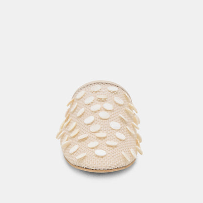 Rova Bead Ivory Disc Mesh Flats | Dolce Vita