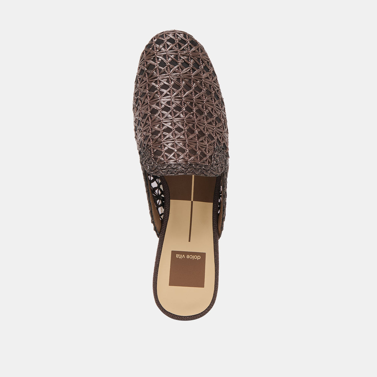 Kirt Chocolate Cross Hatch Raffia Flats | Dolce Vita