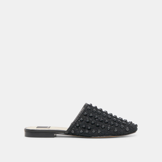 Rova Bead Onyx Beaded Mesh Flats | Dolce Vita
