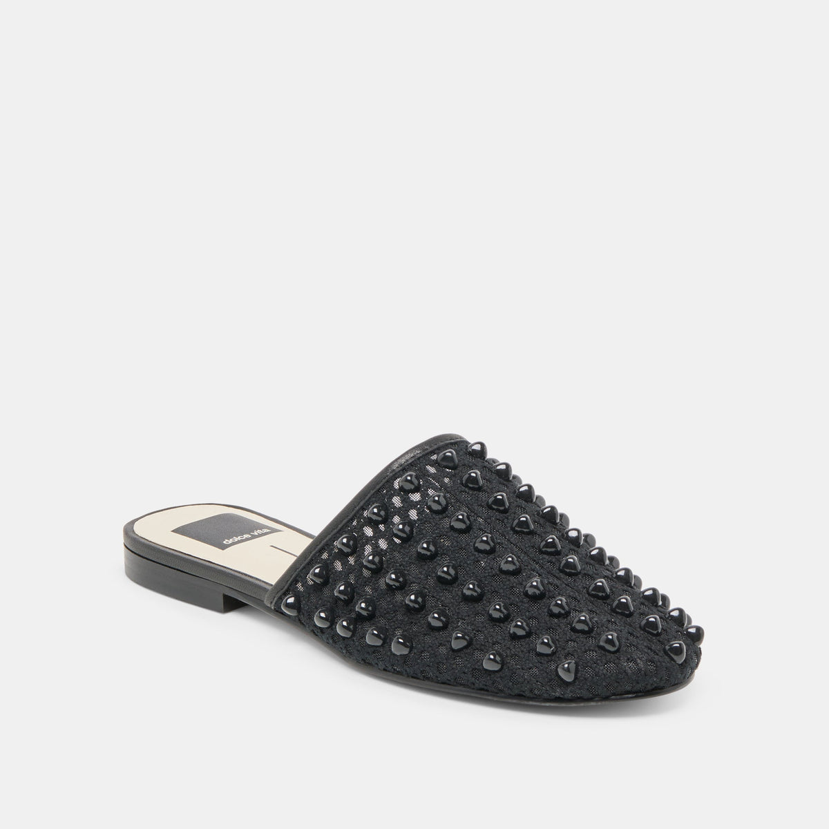 Rova Bead Onyx Beaded Mesh Flats | Dolce Vita