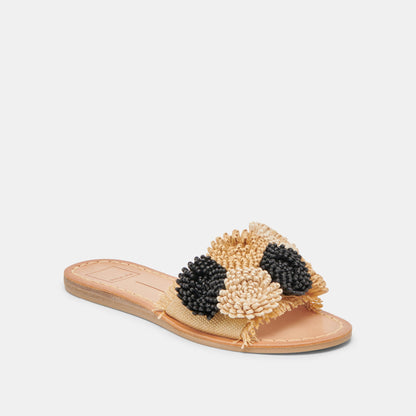DANELA SANDALS BLACK NATURAL RAFFIA
 – Dolce Vita | Dolce Vita