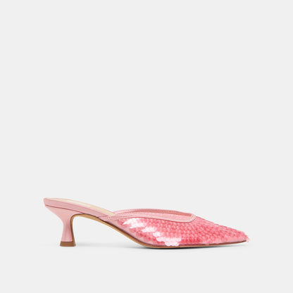 Cleo Sequin Light Pink Sequin Heels | Dolce Vita
