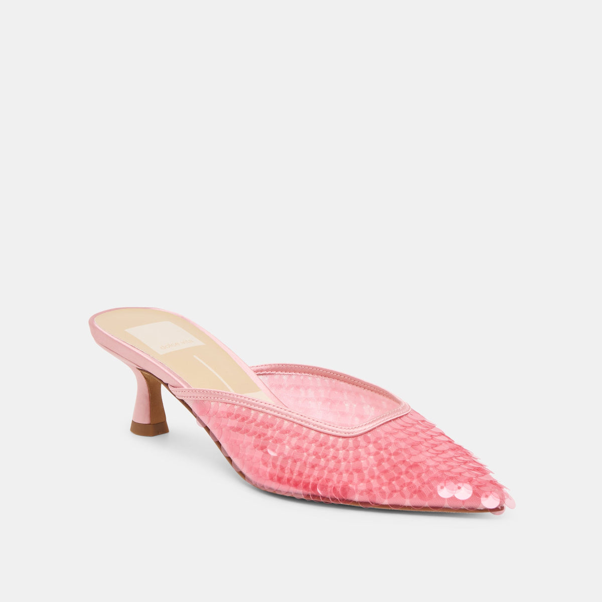 Cleo Sequin Light Pink Sequin Heels | Dolce Vita