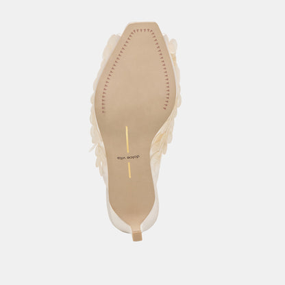 Samary Confetti Off White Satin Heels | Dolce Vita