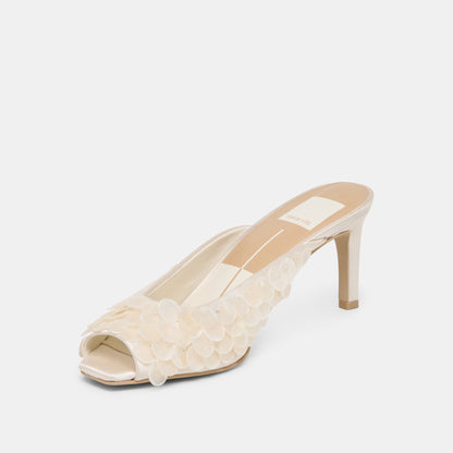 Samary Confetti Off White Satin Heels | Dolce Vita