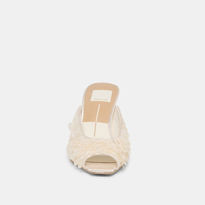 Samary Confetti Off White Satin Heels | Dolce Vita