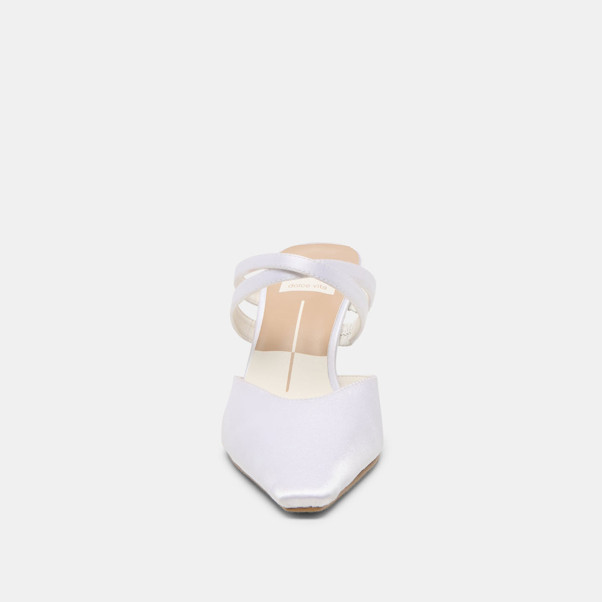 Linore True White Satin Heels | Dolce Vita