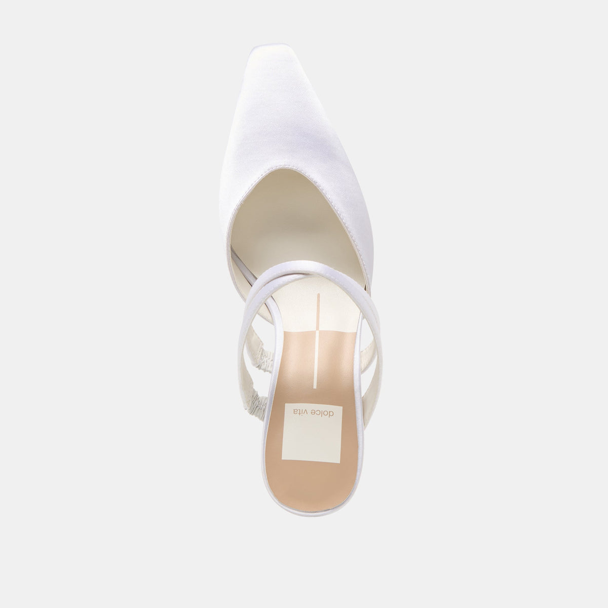 Linore True White Satin Heels | Dolce Vita