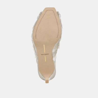 Samary Confetti Silver Satin Heels | Dolce Vita