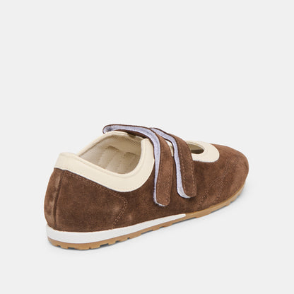 Swan Dk Brown Suede Sneakers | Dolce Vita