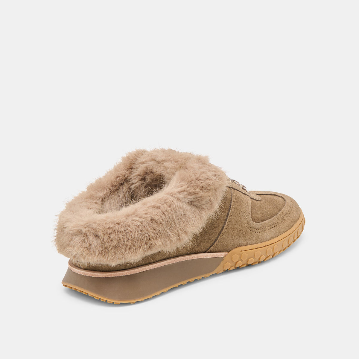 Izzey Plush Olive Suede Sneakers | Dolce Vita