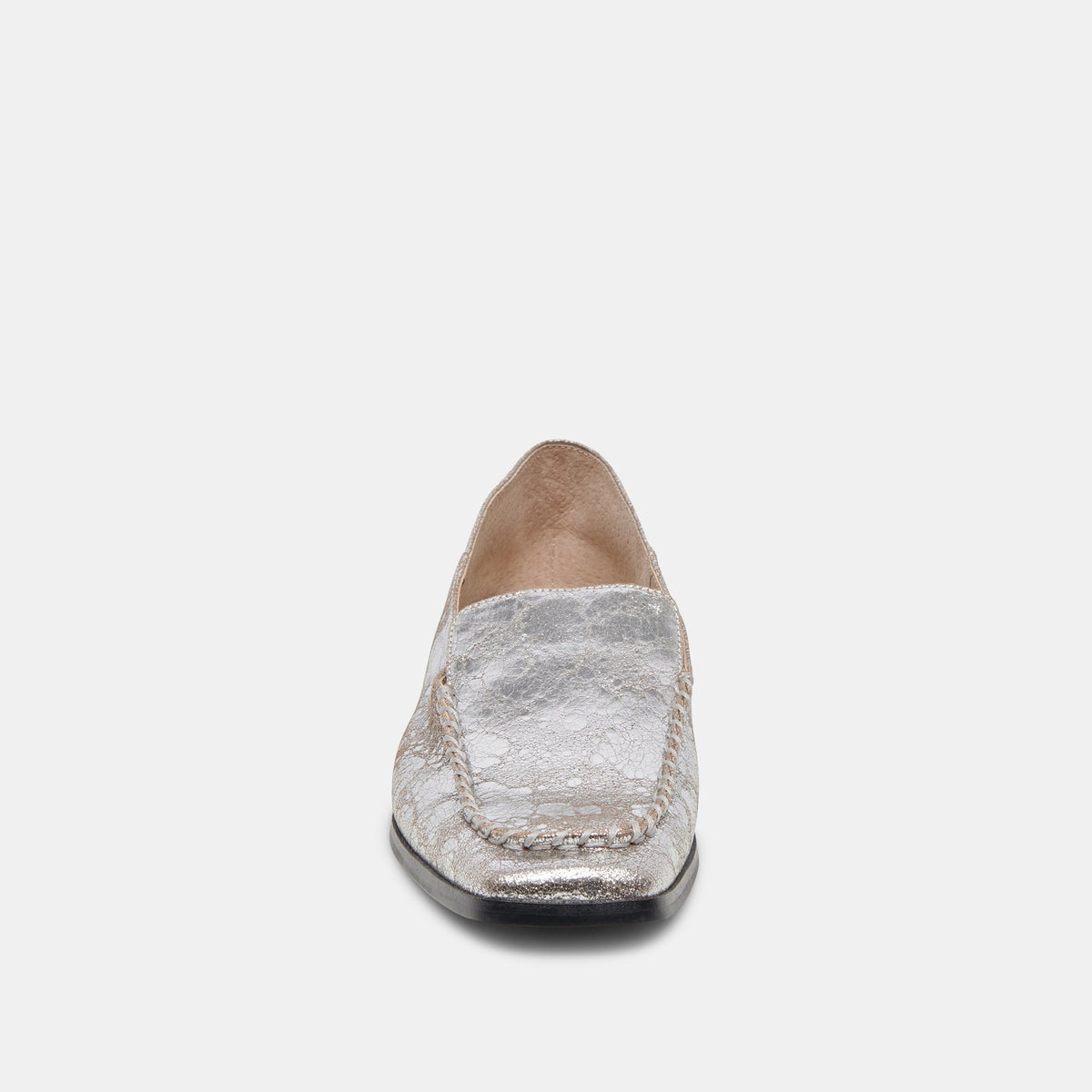 Beny Flats Silver Distressed Leather | Silver Leather Flats for Women
 – Dolce Vita | Dolce Vita