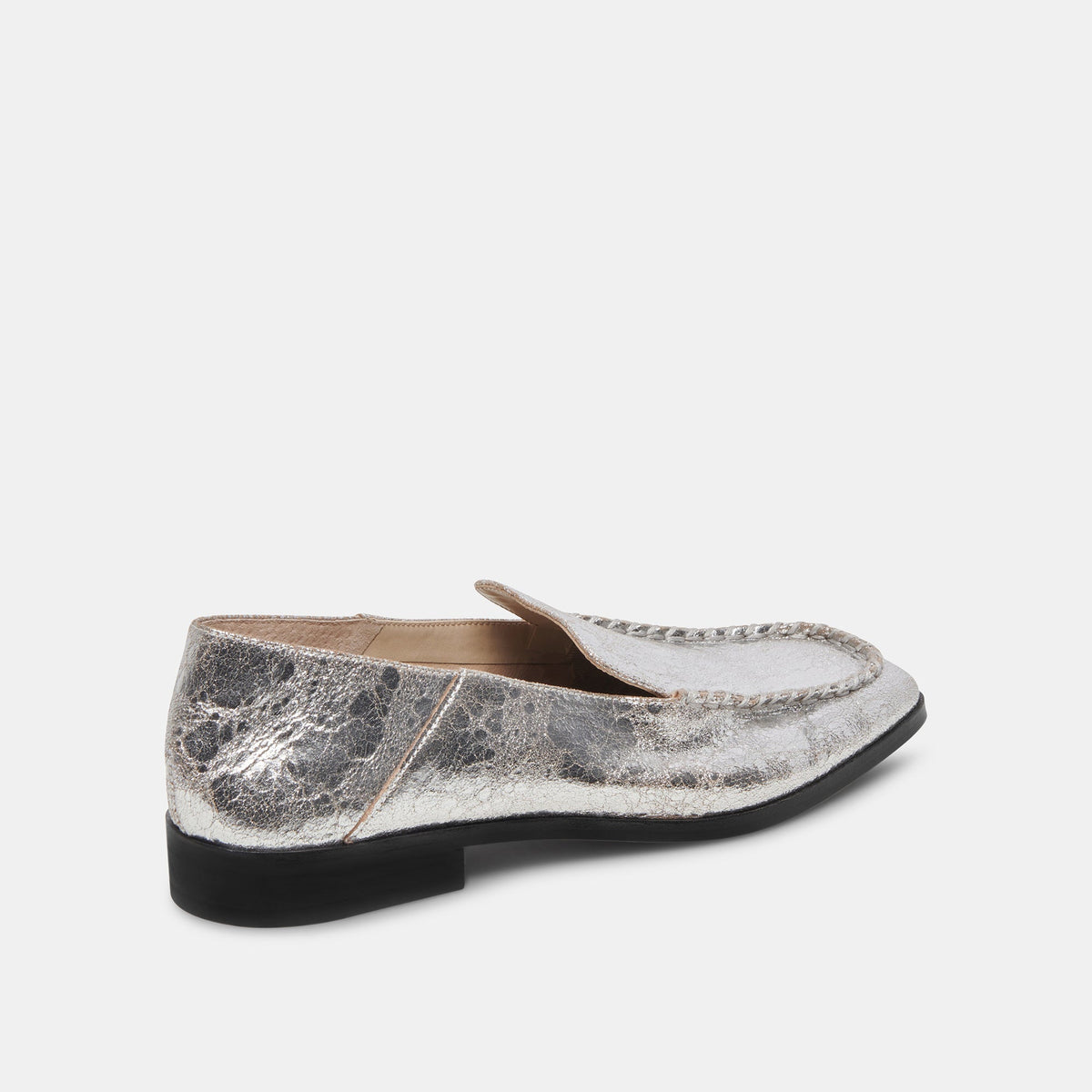 Beny Flats Silver Distressed Leather | Silver Leather Flats for Women
 – Dolce Vita | Dolce Vita