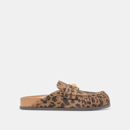 Jodero Brown Leopard Printed Suede Flats | Dolce Vita
