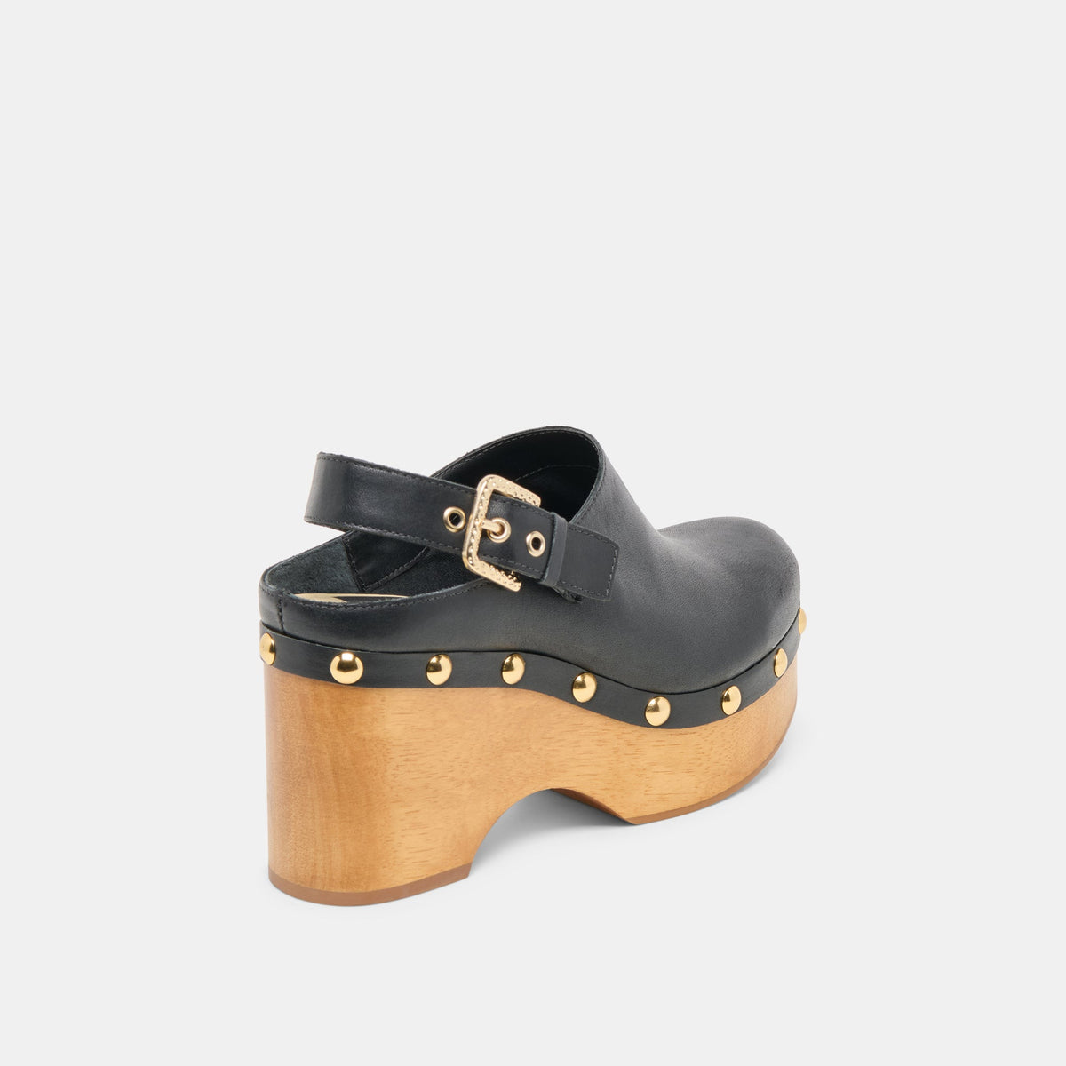 Adelan Black Leather Clogs | Dolce Vita
