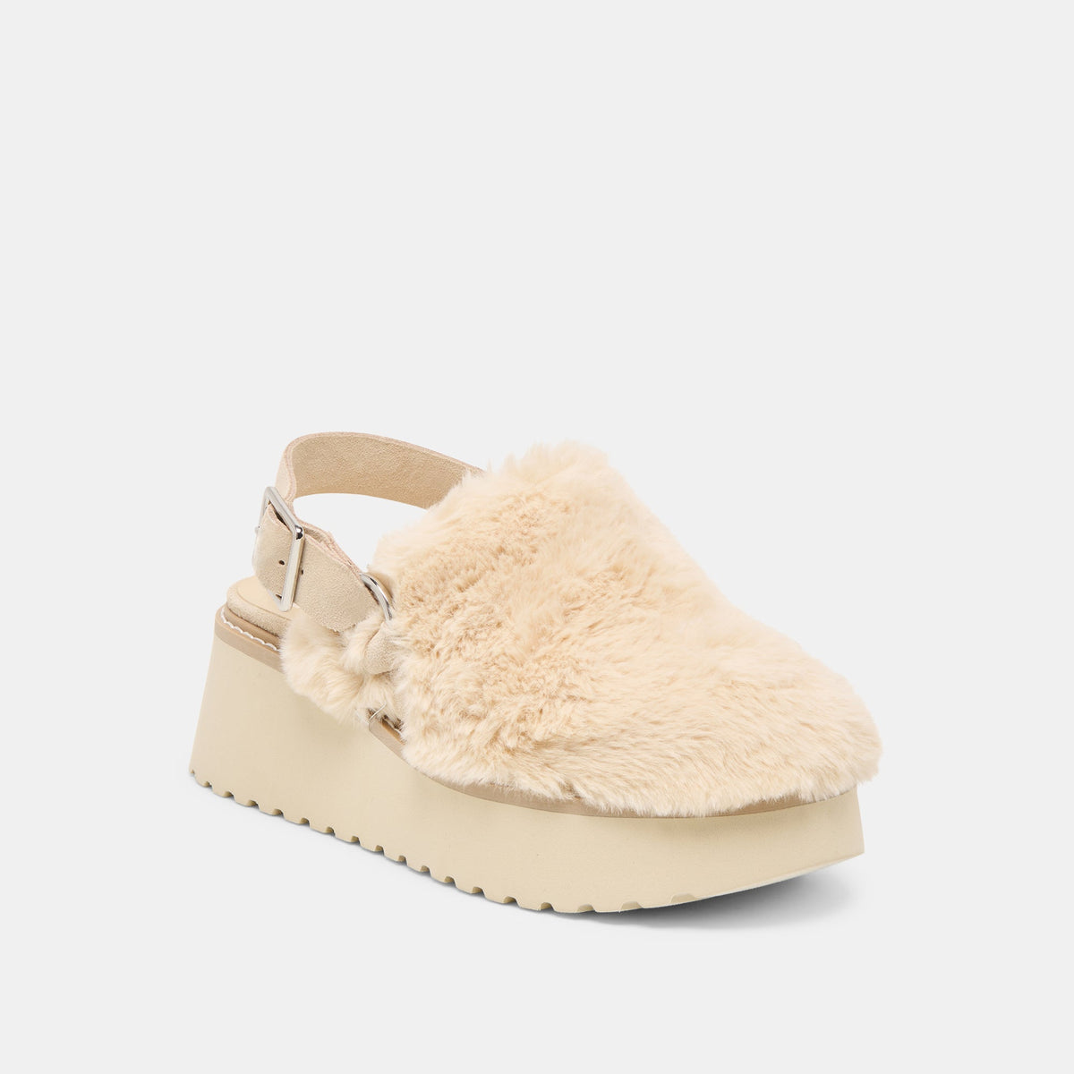 Lansy Natural Plush Flats | Dolce Vita