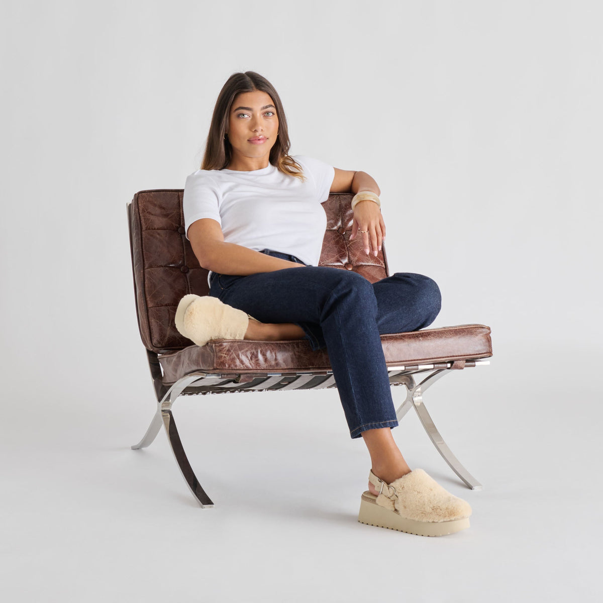 Lansy Natural Plush Flats | Dolce Vita