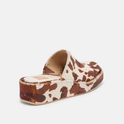 Rosita Cocoa Taurus Calf Hair Flats | Dolce Vita