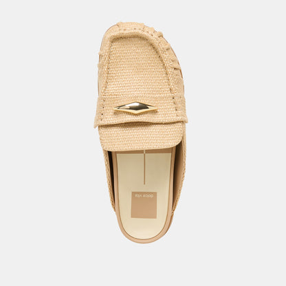 Jodero Lt Natural Raffia Flats | Dolce Vita