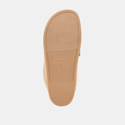 Jodero Lt Natural Raffia Flats | Dolce Vita