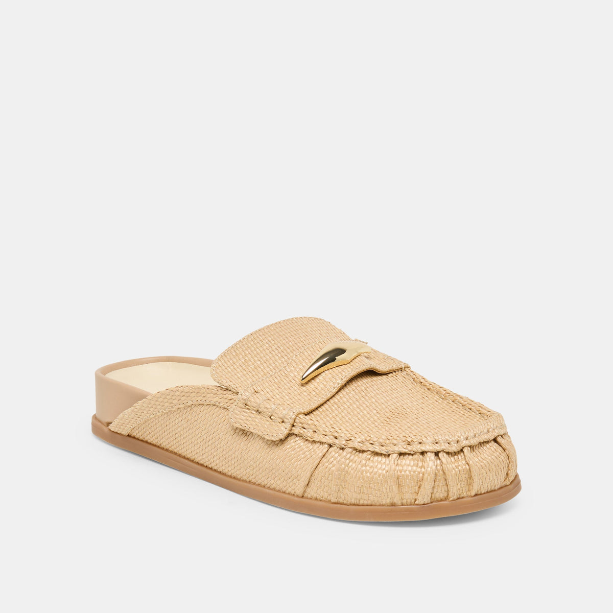 Jodero Lt Natural Raffia Flats | Dolce Vita