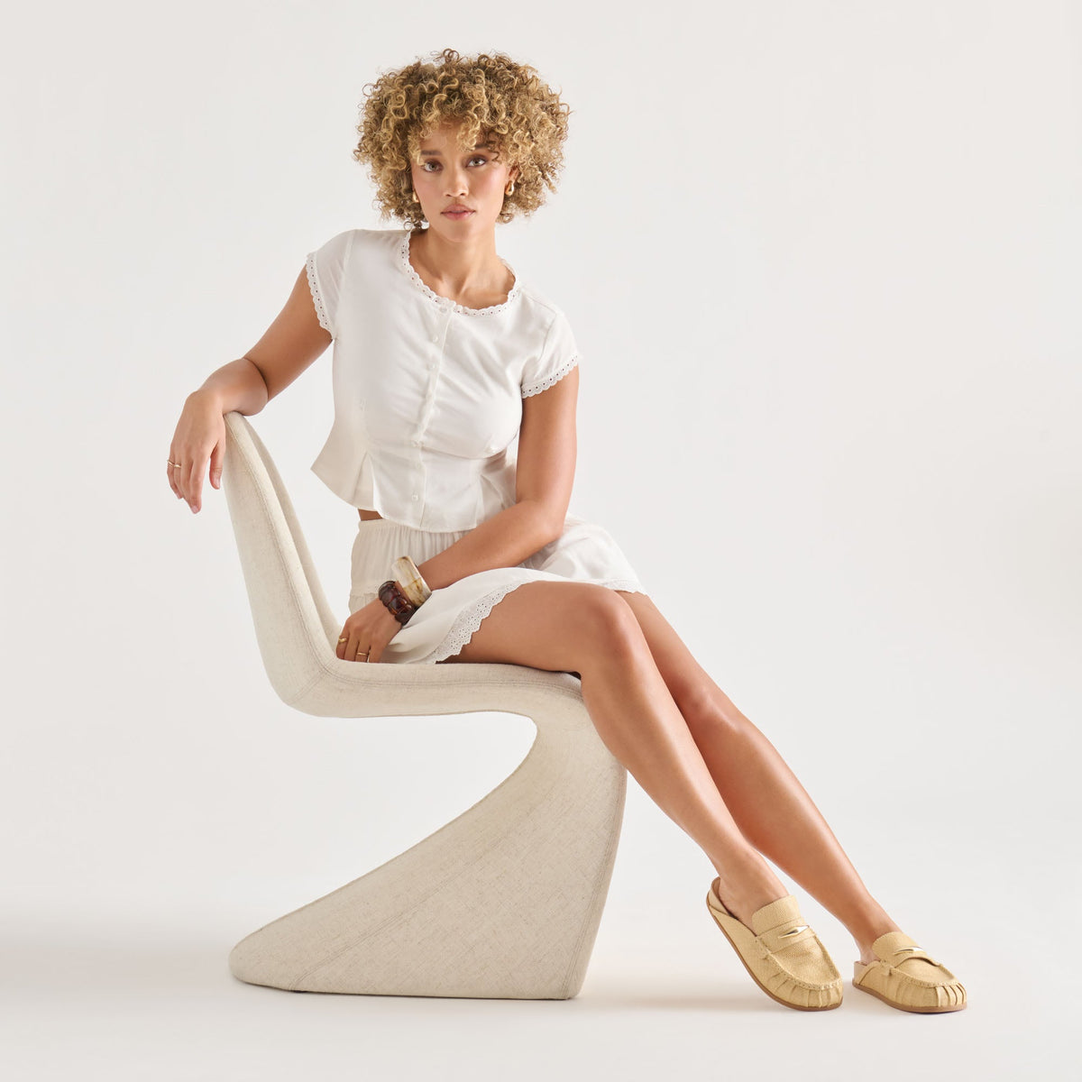 Jodero Lt Natural Raffia Flats | Dolce Vita