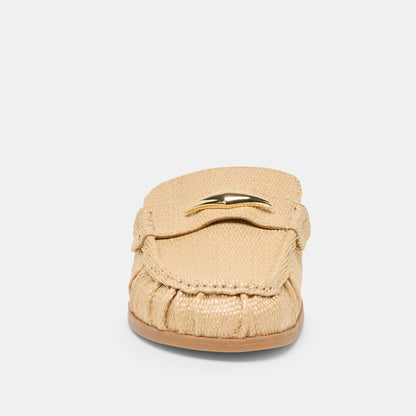 Jodero Lt Natural Raffia Flats | Dolce Vita