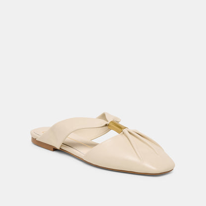 Franey White Leather Flats | Dolce Vita
