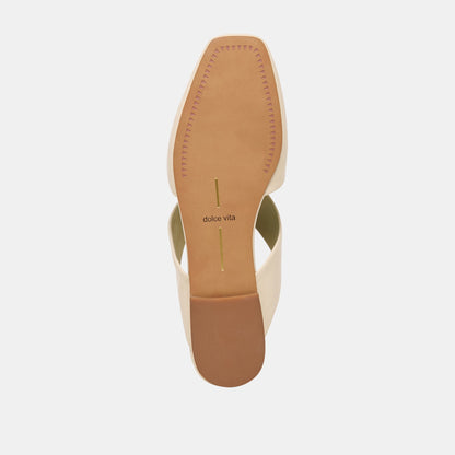 Franey White Leather Flats | Dolce Vita