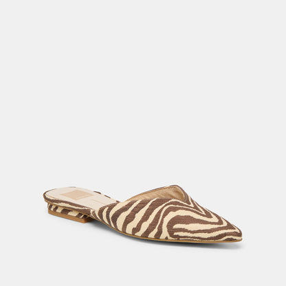 Elm Beige Zebra Raffia Flats | Dolce Vita