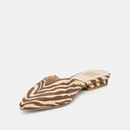 Elm Beige Zebra Raffia Flats | Dolce Vita